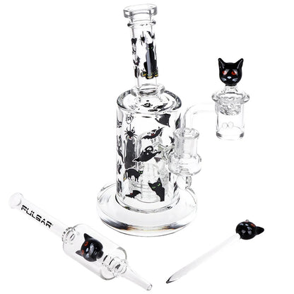 Pulsar 8" Nectar Collector & Dab Rig Set - Black Cat
