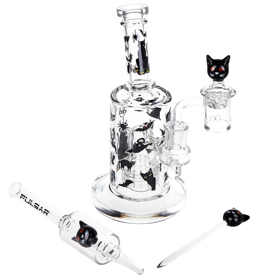 Pulsar 8" Nectar Collector & Dab Rig Set - Black Cat