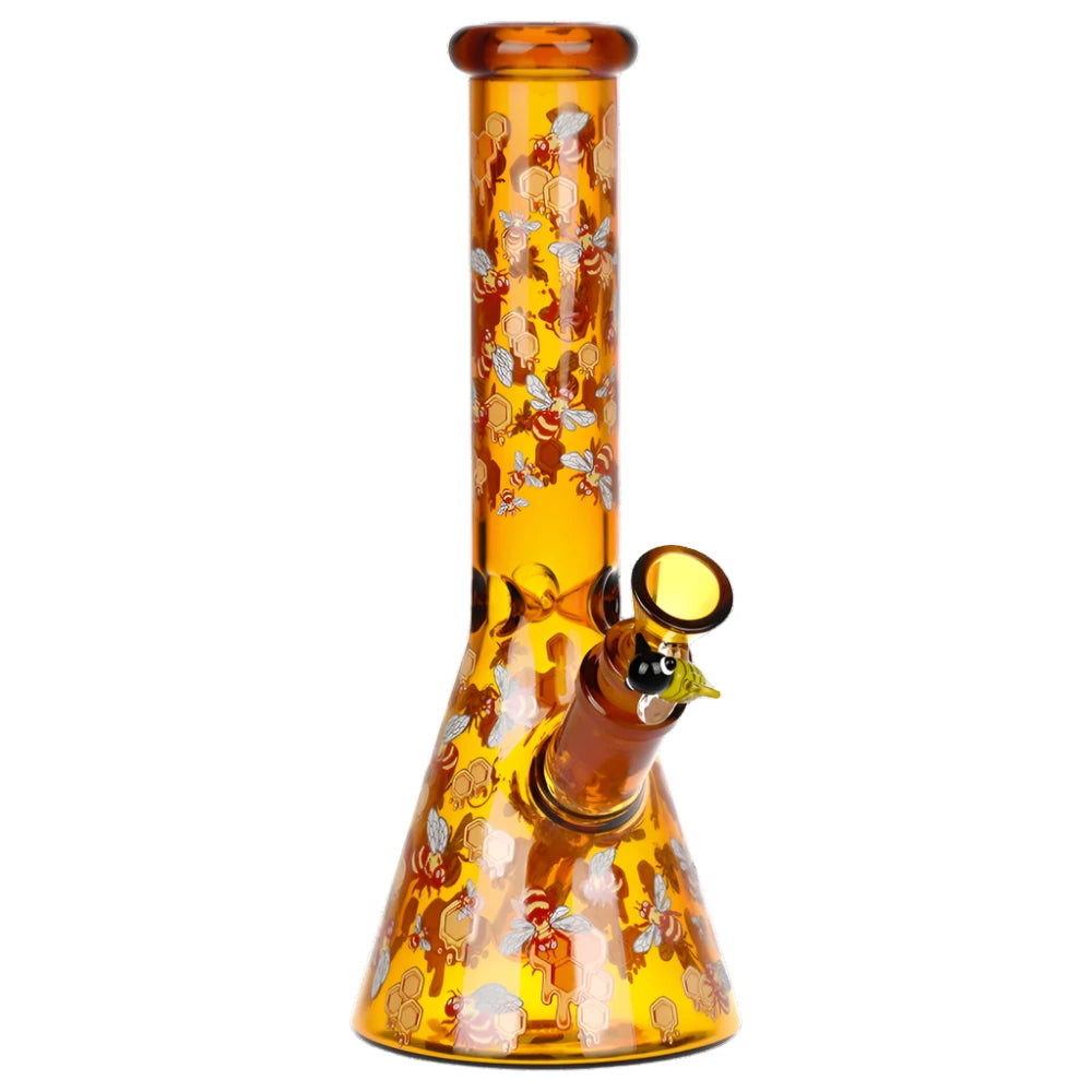 Pulsar Greatest Hits Series 10" Glow Water Pipe & Hand Pipe Set - Beez
