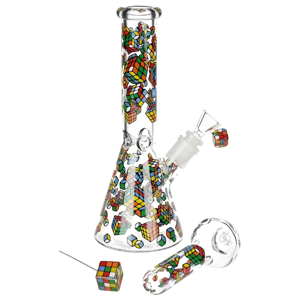 Pulsar Greatest Hits Series 10" Glow Water Pipe & Hand Pipe Set - Cubez