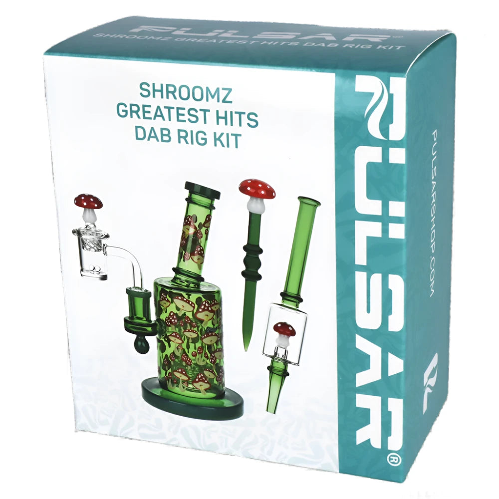 Pulsar Greatest Hits Series 8" Glow Nectar Collector & Dab Rig Set - Shroomiez