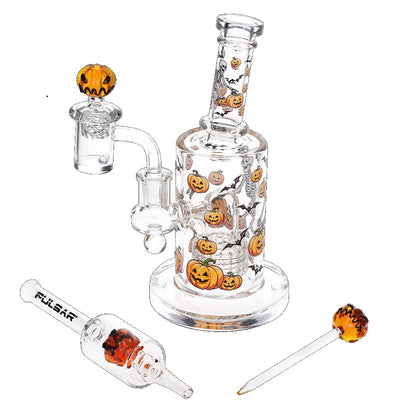 Pulsar 8" Nectar Collector & Dab Rig Set - Pumpkin Party