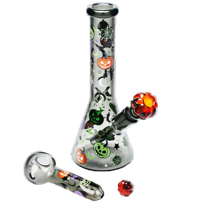 Pulsar 10" Glow Water Pipe & Hand Pipe Set - Halloween Party