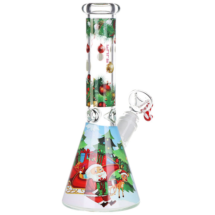 Pulsar 10" Water Pipe & Hand Pipe Set - Ho-Ho Holiday Christmas