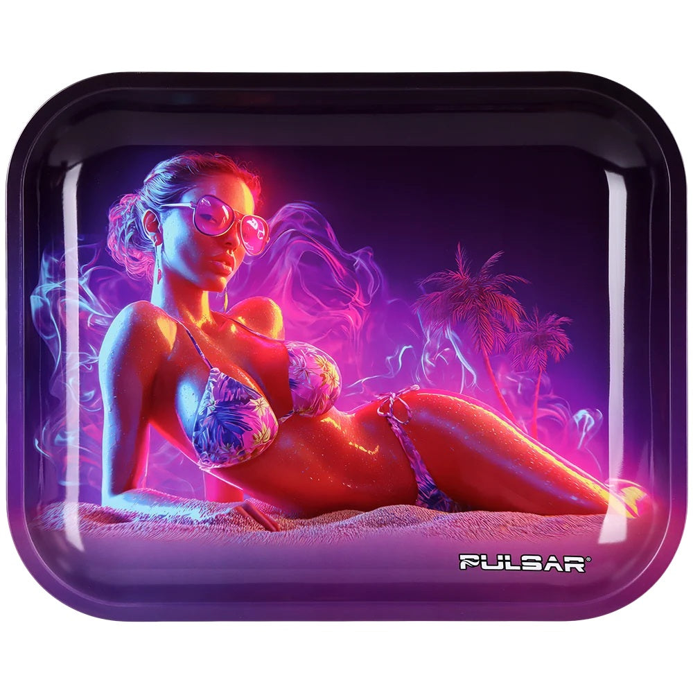 Pulsar Large Metal Rolling Tray - Lady Hazy