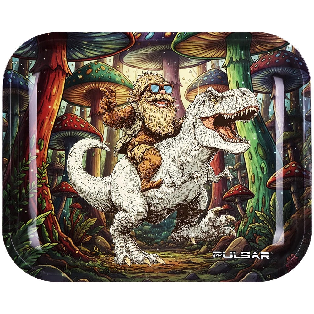 Pulsar Large Metal Rolling Tray - T-Rex Ride