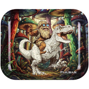 Pulsar Large Metal Rolling Tray - T-Rex Ride