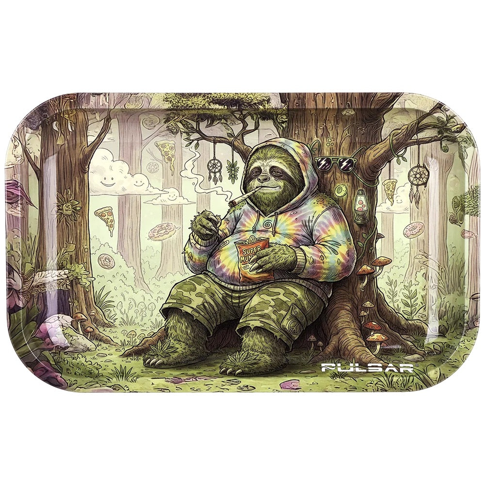 Pulsar Medium Metal Rolling Tray - Sasquatch Sloth
