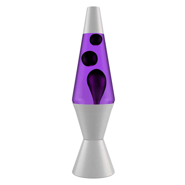 LAVA® Lamp Black and Purple with Silver Base - 14.5"
