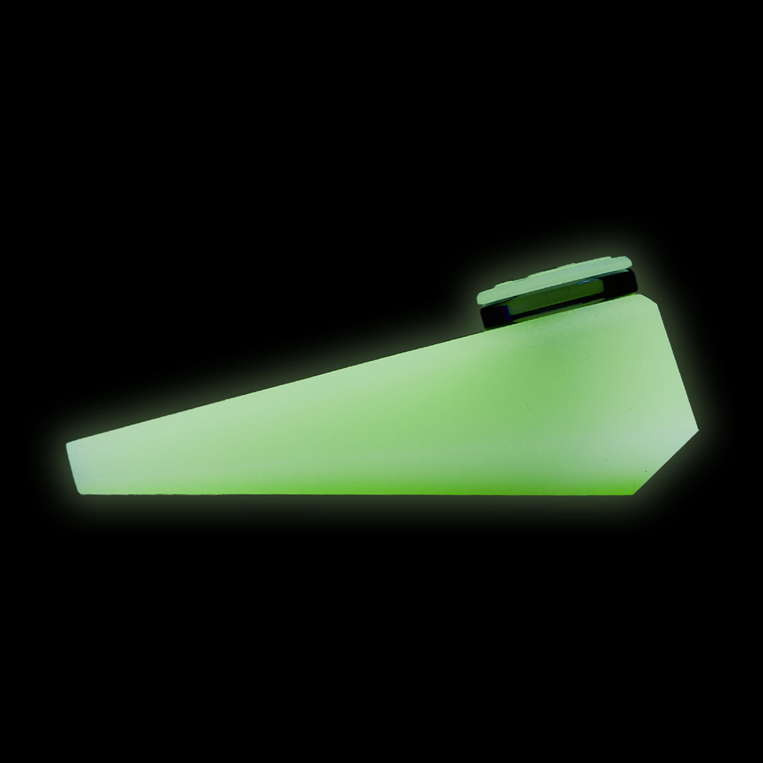 Softglass Token Hand Pipe - Aura Glow-in-the-Dark
