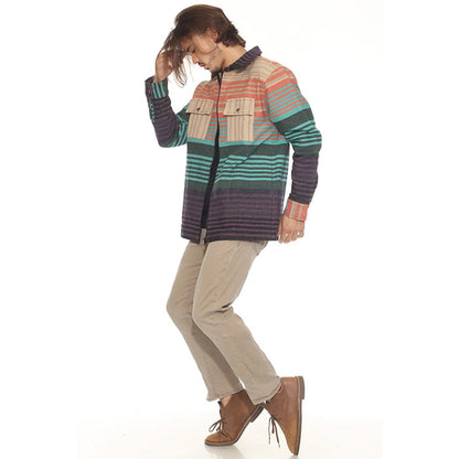 Sediment Zipper Shirt Jacket in Gemstone