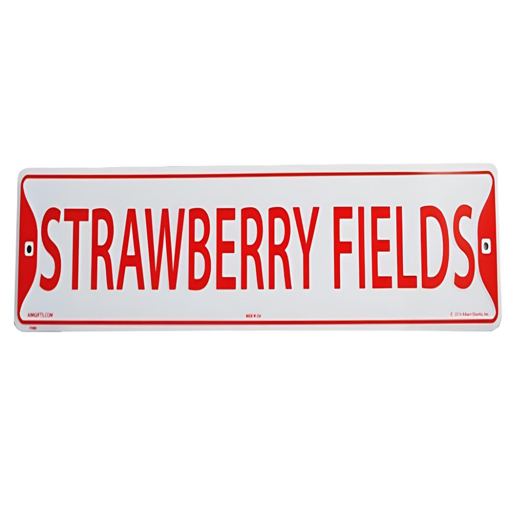 The Beatles Strawberry Fields Metal Sign