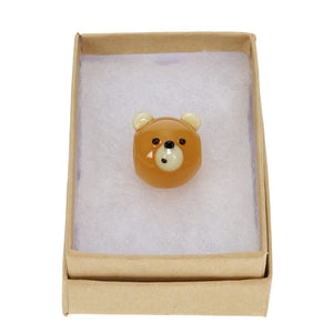 Sugar Mattys Glass Bear Pendant - Brown
