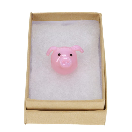 Sugar Mattys Glass Pig Pendant - Pink