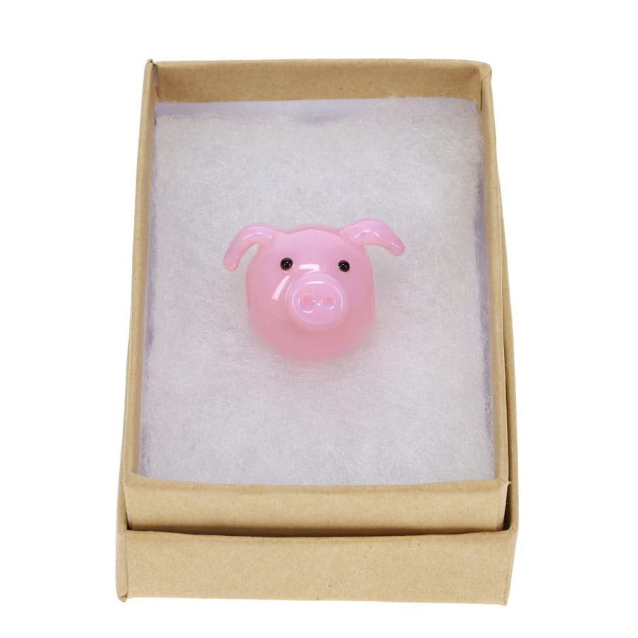 Sugar Mattys Glass Pig Pendant - Pink
