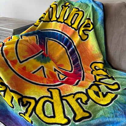 Sunshine Daydream Tie Dye Fleece Blanket