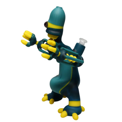 Lukas Trzop Glass Full Size Sandblasted Blue and Yellow Bot Rig
