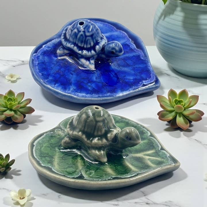 Ceramic Sea Turtle Incense Burner