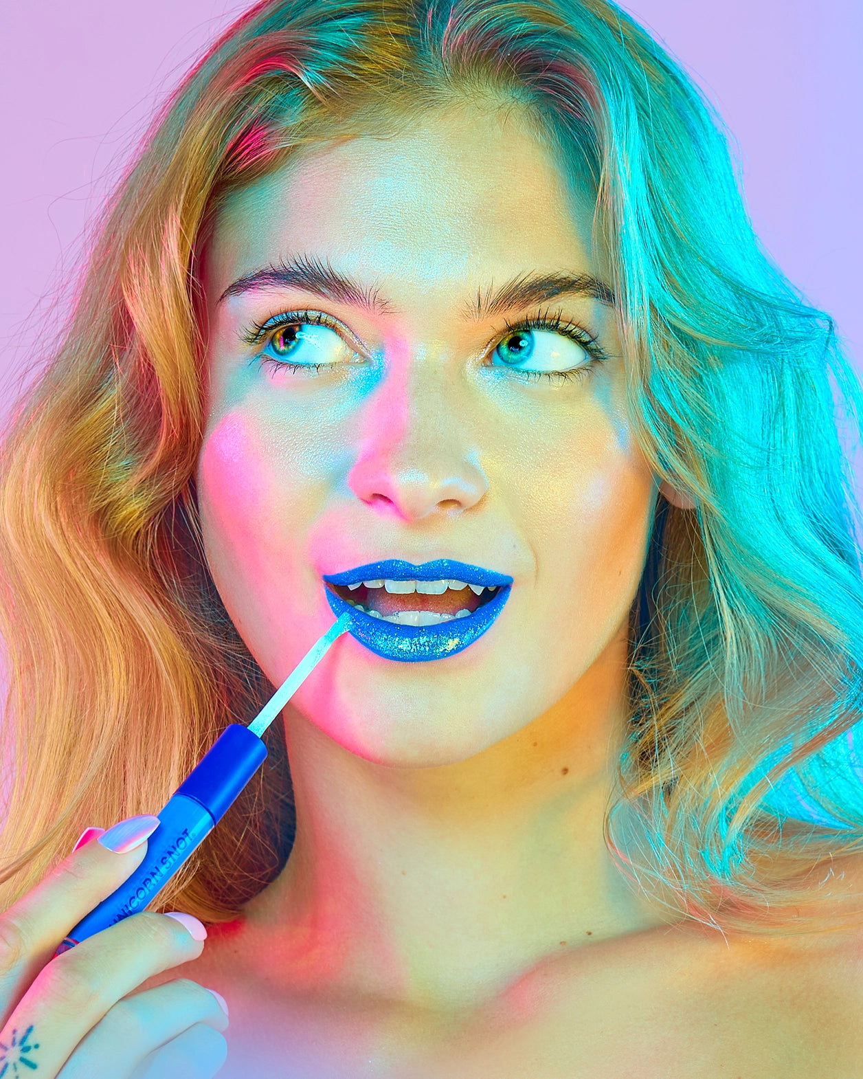 Unicorn Snot Quiet Riot 2in1 Glitter Lip Duo Lip Paint in Blue-Dream