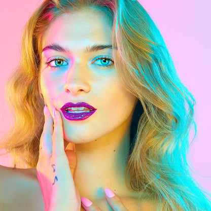 Unicorn Snot Quiet Riot 2in1 Glitter Lip Duo Lip Paint in Purple-Astro
