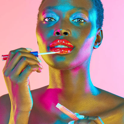 Unicorn Snot Quiet Riot 2in1 Glitter Lip Duo Lip Paint in Red-Clash