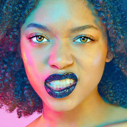 Unicorn Snot Quiet Riot 2in1 Glitter Lip Duo Lip Paint in Blasck-Chasm