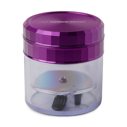 Human Grade 2.5 inch 4 Piece Clear Storage Grinder - Assorted Colors