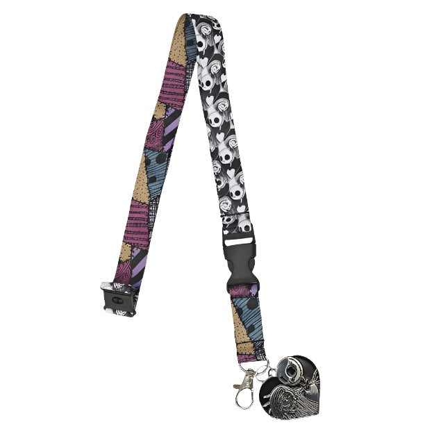 Nightmare Before Christmas Jack & Sally Metal Charm Lanyard
