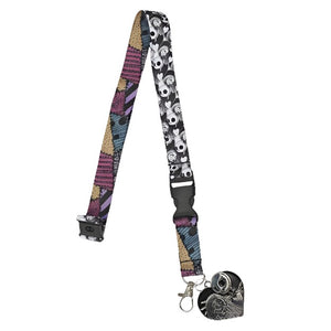 Nightmare Before Christmas Jack & Sally Metal Charm Lanyard