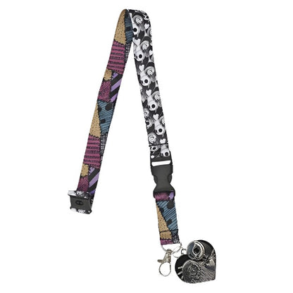 Nightmare Before Christmas Jack & Sally Metal Charm Lanyard