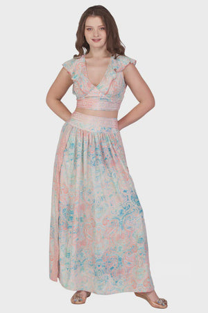 Sari Crop Top and Skirt 2 Piece Set SALE