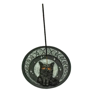 Black Cat Moon Incense Burner