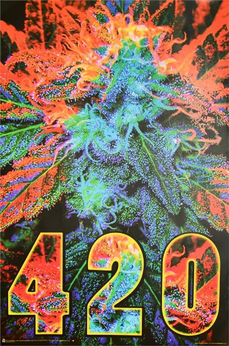 420 Black Light Poster SALE