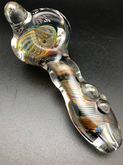 Rotational Science Glass Twist Fillacello Mixed Color Spoon - Large