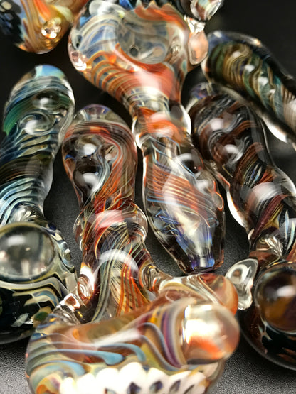Rotational Science Glass Twist Fillacello Mixed Color Spoon