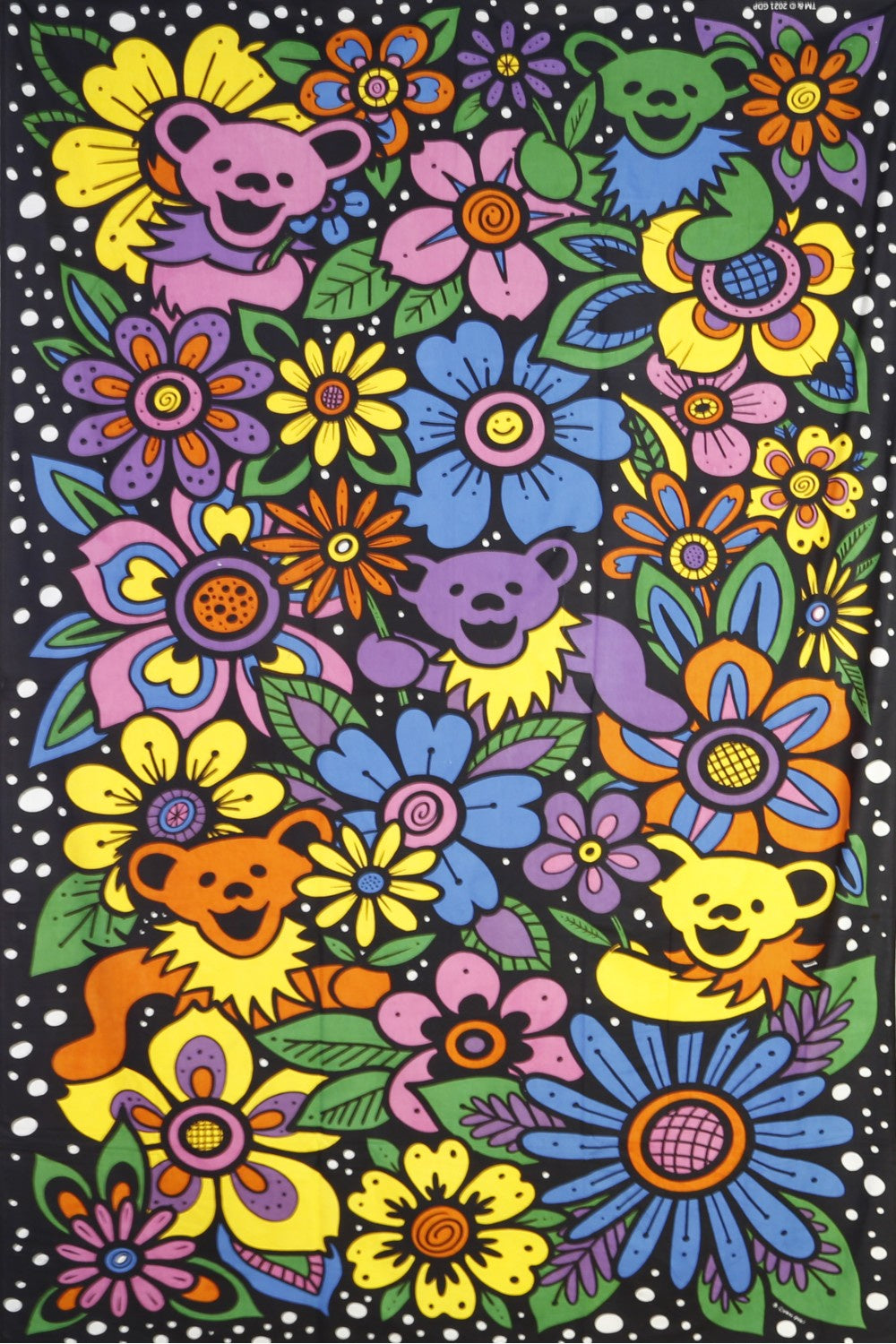Grateful Dead Flower Bears Tapestry - 60x90