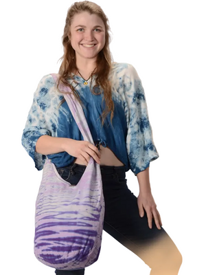 Electric Sky Ombre Tye Dye Cotton Peddler Bag