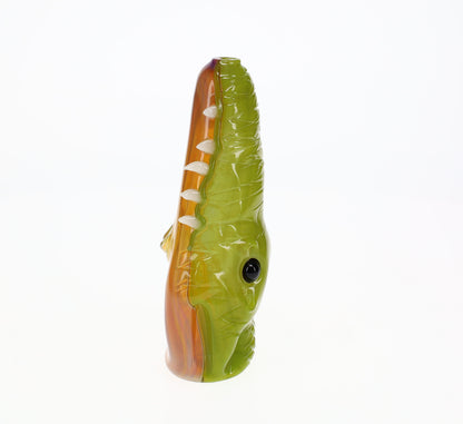 Addison Hanna Glass Green Alligator