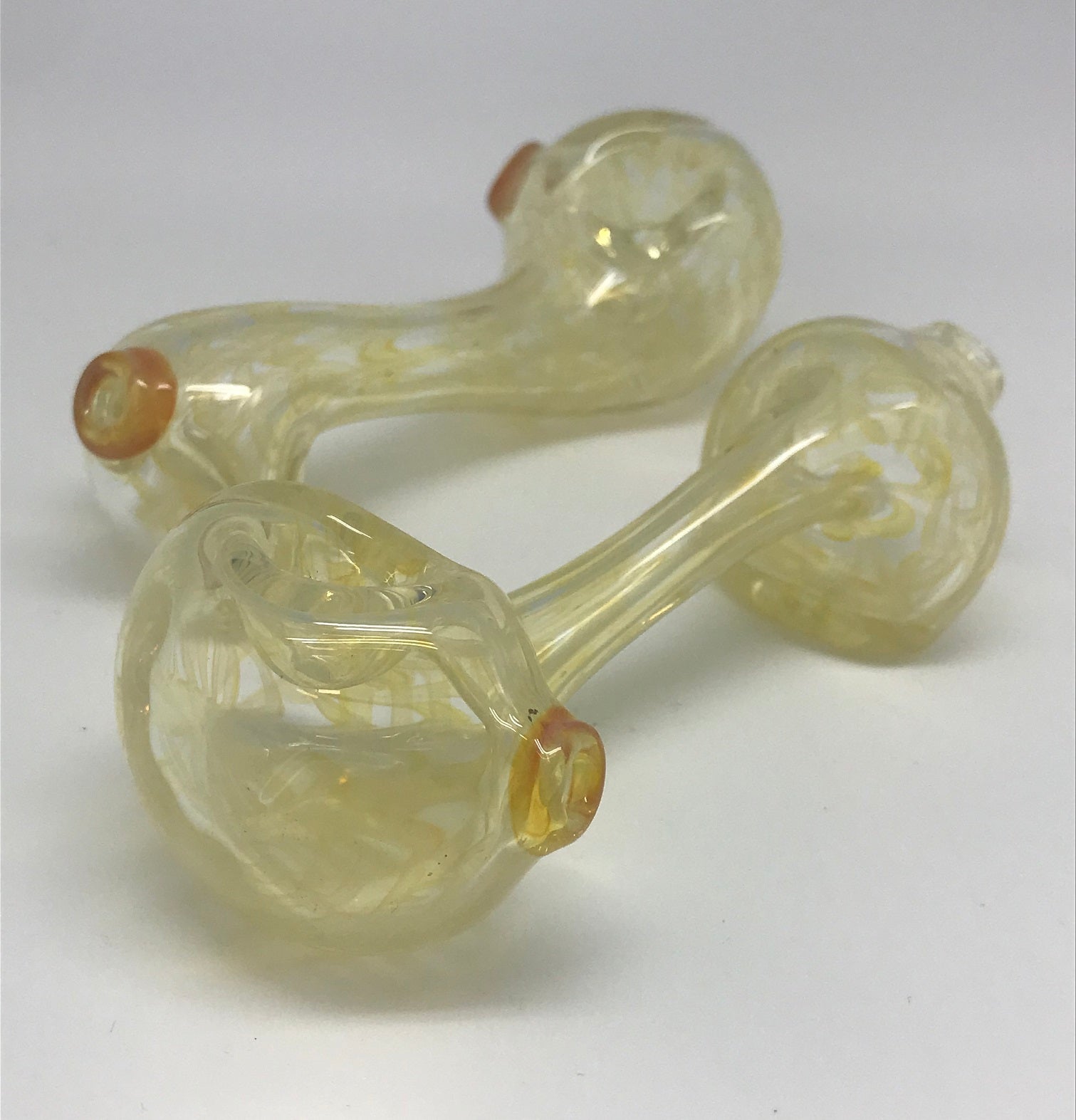 Appy State Glass Silver Fume Droopy Mouth Pipe – Sunshine Daydream