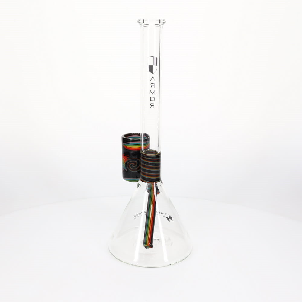 Armor Glass Black & Rainbow Proxy 40mm Beaker Waterpipe
