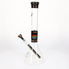 Armor Glass Black & Rainbow Wig Wag 45mm Beaker Waterpipe