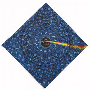Pink Floyd Dark Side of the Moon Lyrics Bandana (Blue)