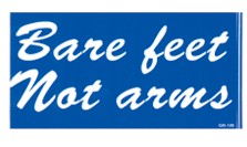 Bare Feet Not Arms Bumper Sticker