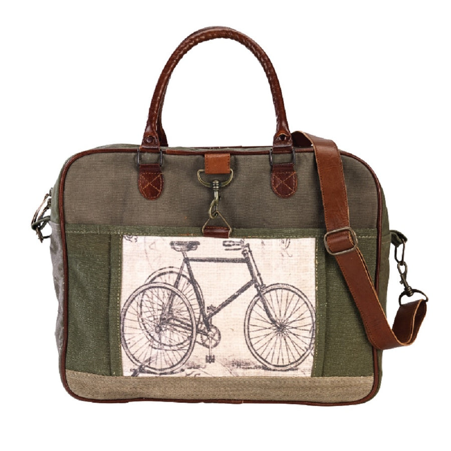 Clea Ray Bicycle Print Messenger Bag