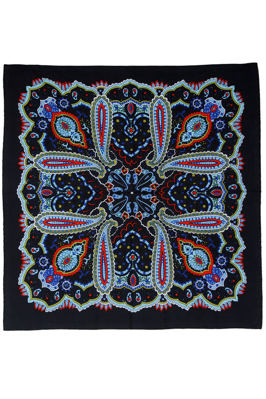 Black & Blue Paisley Bandana