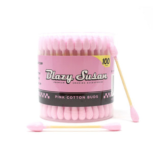 Blazy Susan Cotton Swabs - 100 count - Pink