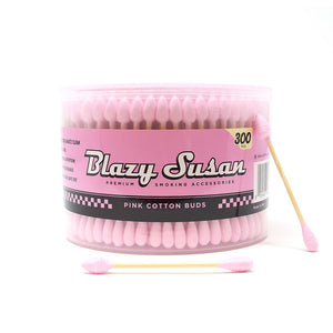Blazy Susan Cotton Swabs - 300 count - Pink