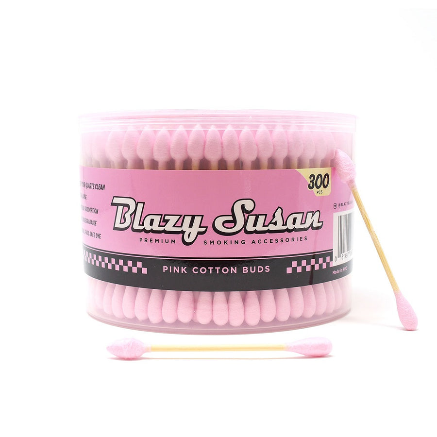 Blazy Susan Cotton Swabs - 300 count - Pink
