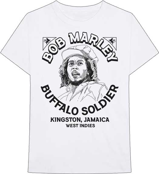 Bob Marley Buffalo Soldier Illustrated T-Shirt