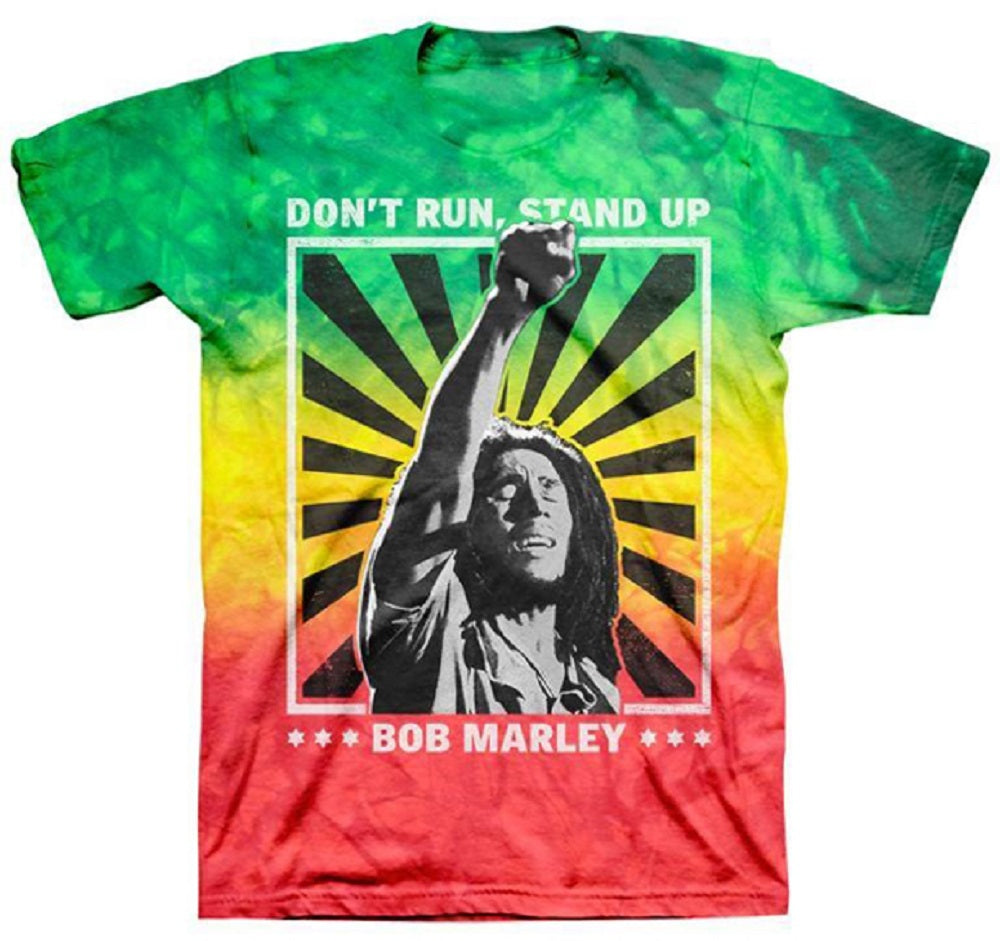 Bob Marley Don't Run Stand Up Tie Dye T-Shirt